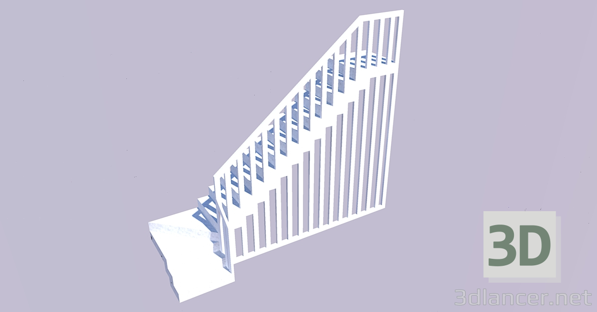 3 डी मॉडल सीढ़ियों - पूर्वावलोकन