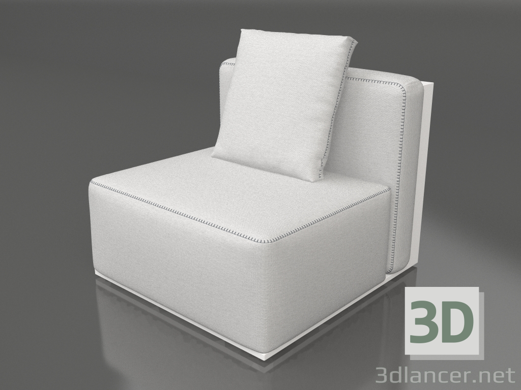 3D Modell Sofamodul, Abschnitt 3 (Weiß) - Vorschau