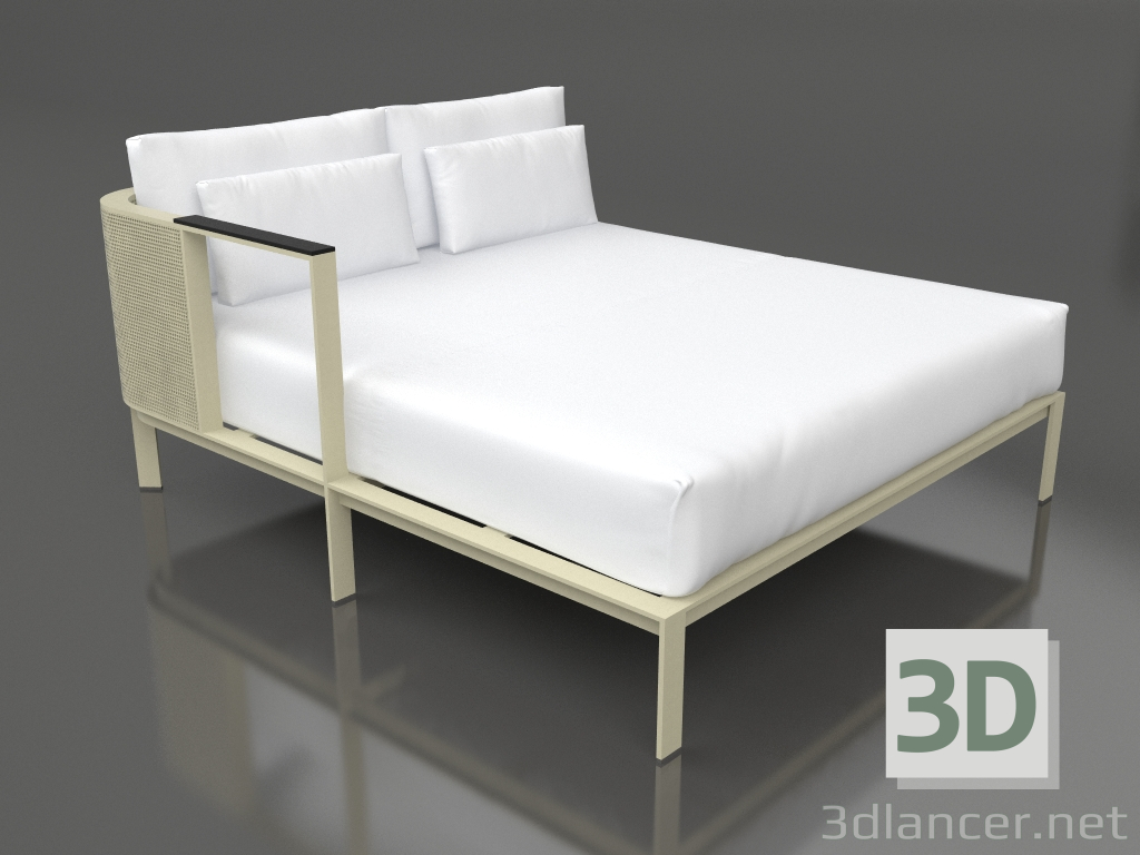 modello 3D Modulo divano XL, sezione 2 destra (Oro) - anteprima