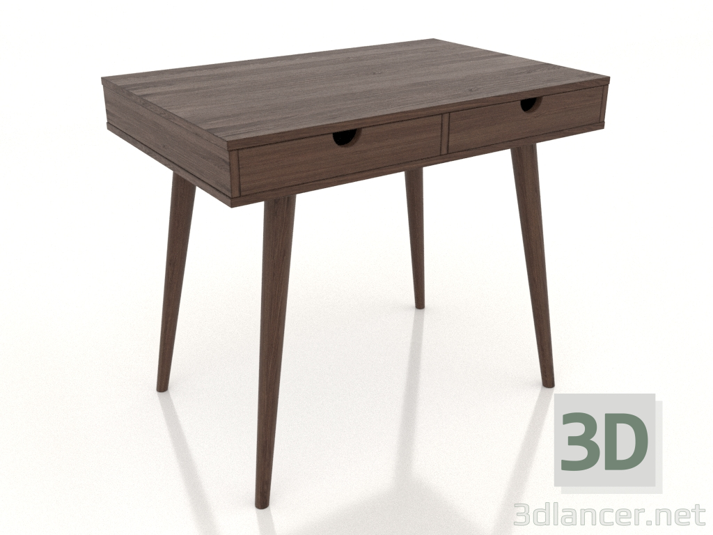 modello 3D Scrivania 900x600 mm (noce scuro) - anteprima