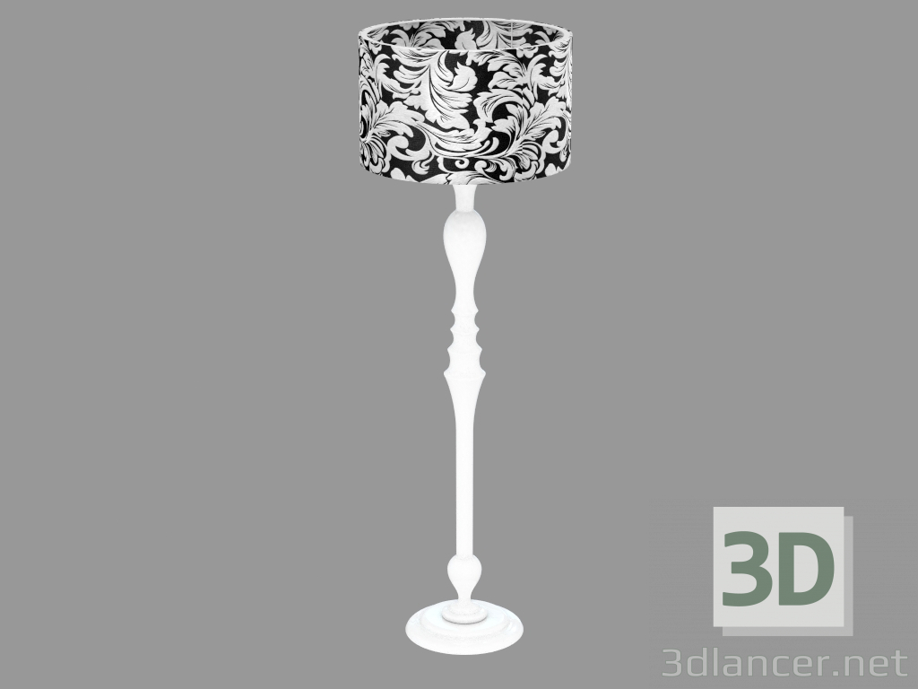 modèle 3D Lampadaire avec abat-jour - preview
