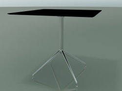 Tavolo quadrato 5742 (H 72.5 - 79x79 cm, aperto, Nero, LU1)