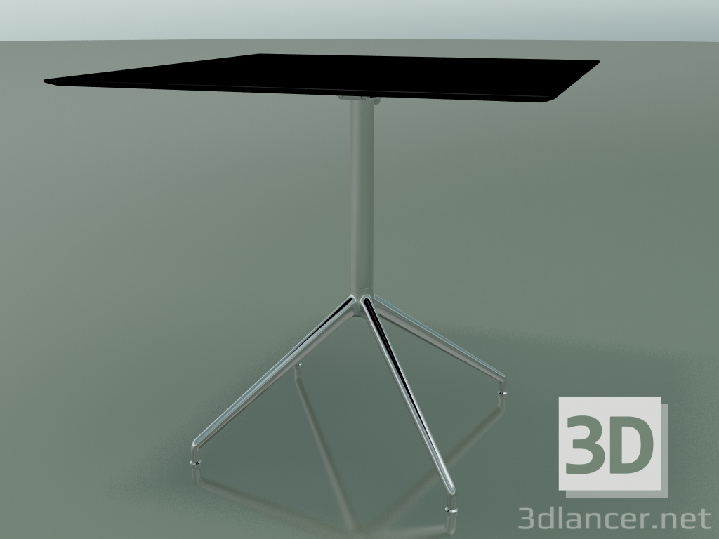 3D Modell Quadratischer Tisch 5742 (H 72,5 - 79 x 79 cm, ausgebreitet, schwarz, LU1) - Vorschau