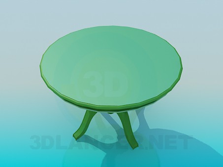 modello 3D Tavola rotonda - anteprima
