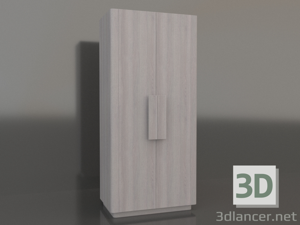 3d model Wardrobe MW 04 wood (option 1, 1000x650x2200, wood pale) - preview
