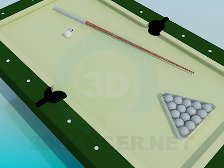 modelo 3D Mesa de billar pequeña - escuchar modelo 3D Mesa de billar pequeña - escuchar