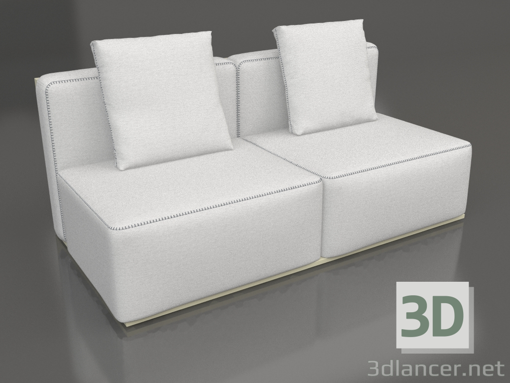 3d model Módulo sofá, sección 4 (Oro) - vista previa