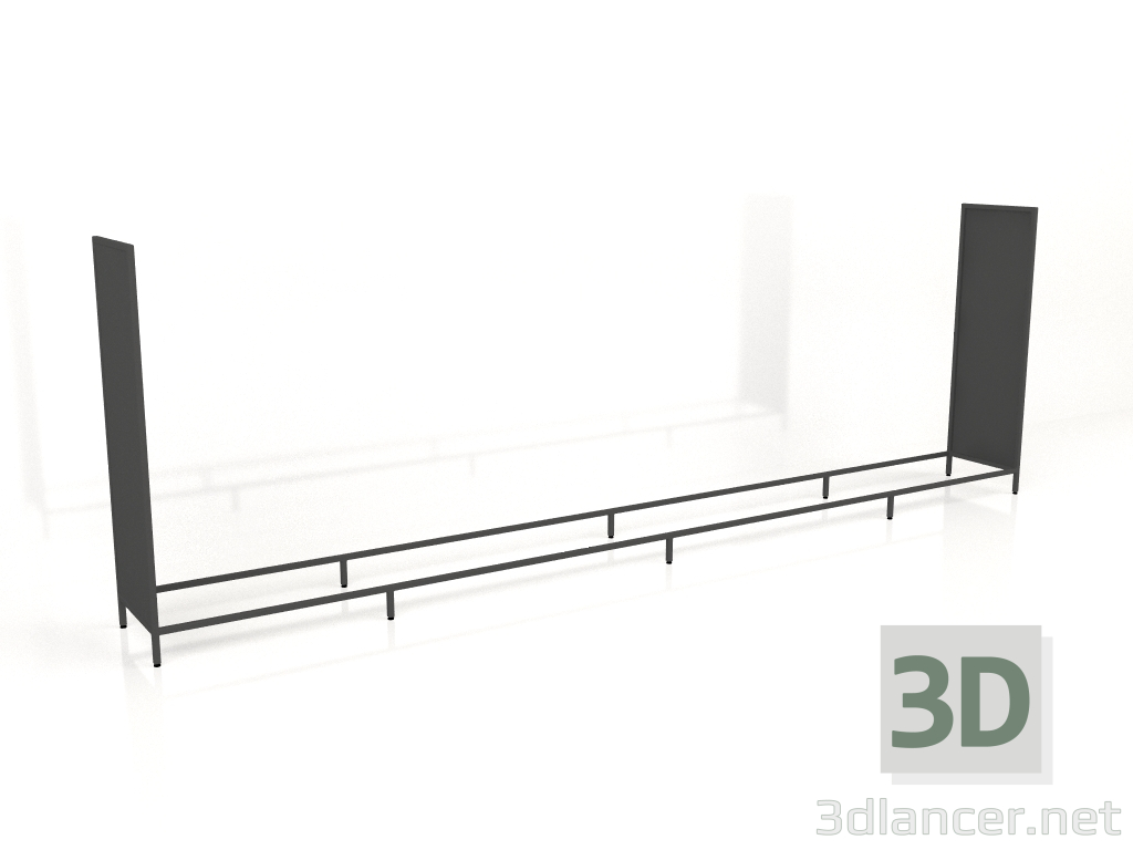 3d model Isla V1 (alta) para 60 cuadro 10 (negro) - vista previa