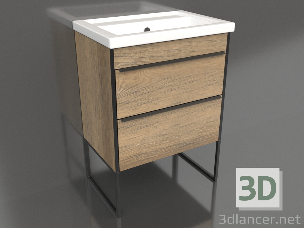 Modelo 3d Armário de piso 60 cm (FRG0106DB+FRGN380) - preview