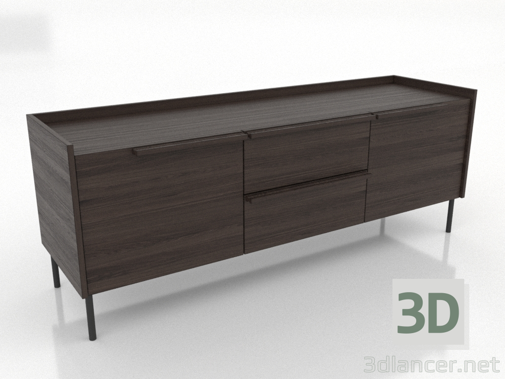 3d модель Тумба ТВ 3 1500 мм (пепельный орех) – превью 3d модель Тумба ТВ 3 1500 мм (пепельный орех) – превью