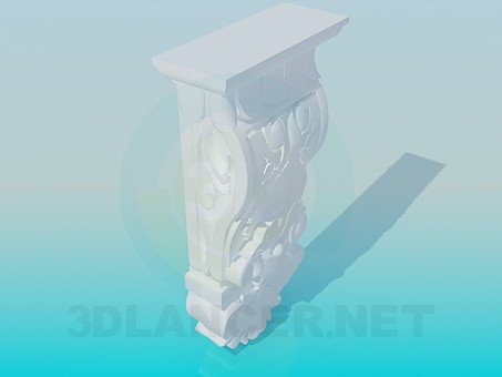 3d model Element of the cornice - preview 3d model Element of the cornice - preview
