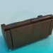 modèle 3D Sofa en cuir brun - preview