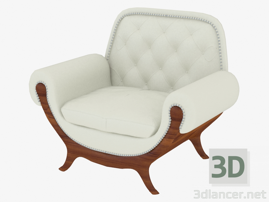 3D Modell Sessel mit klassischen weichen Armen (Art. JSL 3713a) - Vorschau