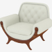 3d model Classic armchair with soft armrests (art. JSL 3713a) - preview