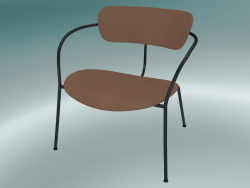 Pabellón de la silla (AV11, H 70cm, 65x69cm, Cuero - Seda coñac)