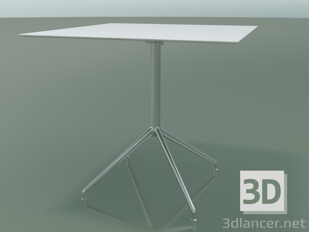 modello 3D Tavolo quadrato 5742 (H 72.5 - 79x79 cm, steso, bianco, LU1) - anteprima