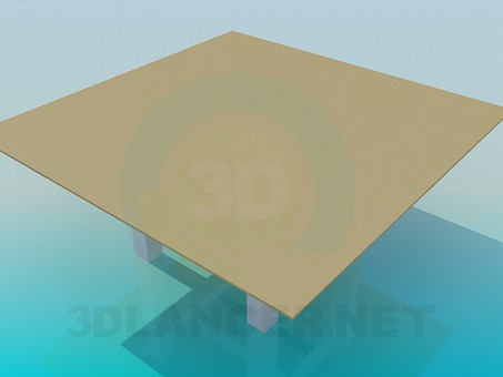 modèle 3D Grande table - preview