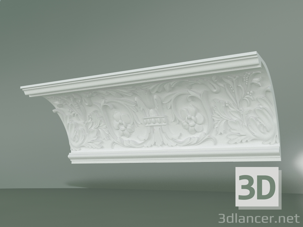 modèle 3D Corniche en plâtre préfabriquée KM005-1 - preview