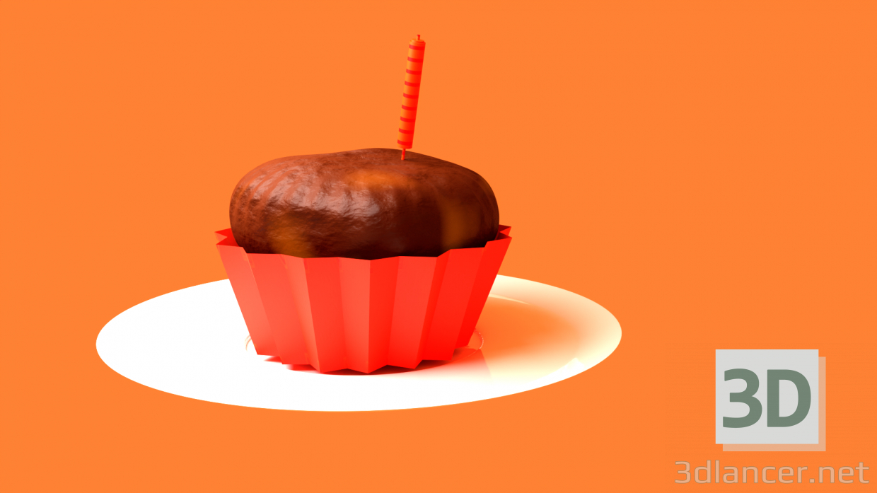 3d model cake - preview