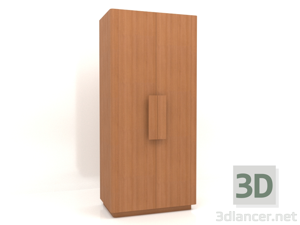 3d model Wardrobe MW 04 wood (option 1, 1000x650x2200, wood red) - preview