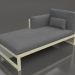 3d model Modular sofa, section 2 left, high back (Gold) - preview