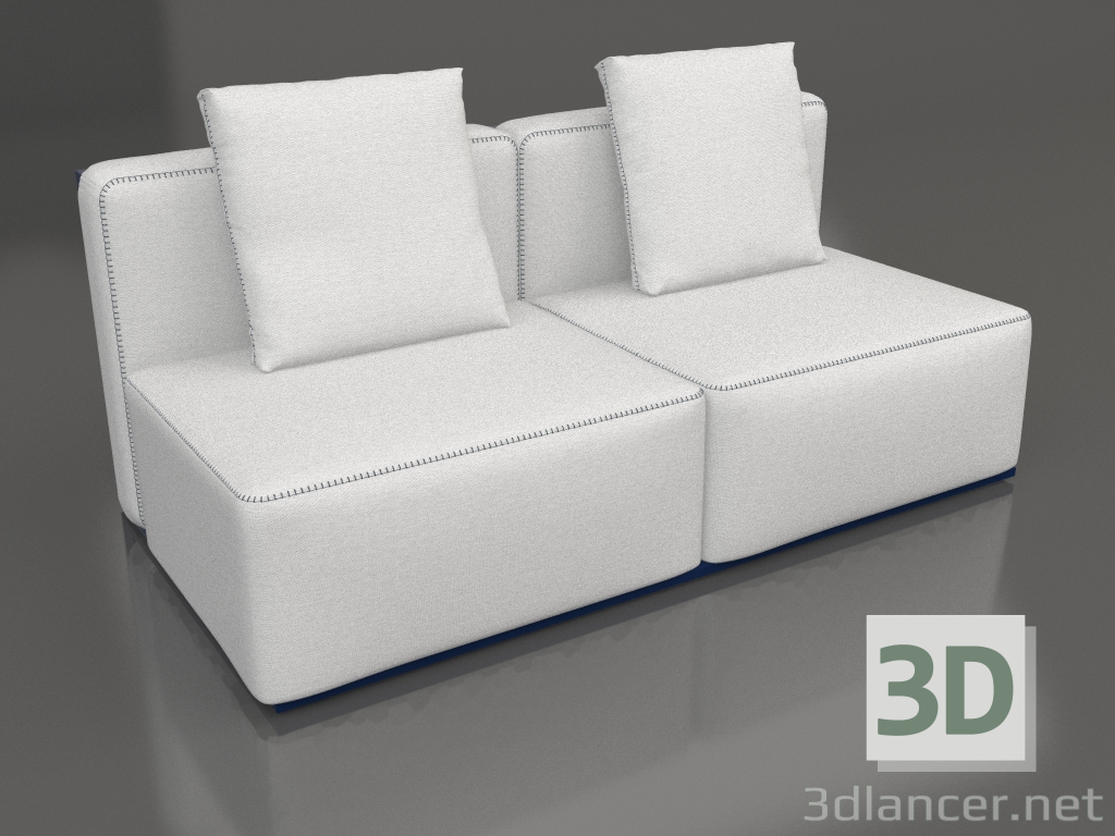 3d model Sofa module, section 4 (Night blue) - preview