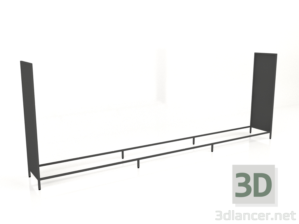 3d model Isla V1 (alta) en 60 cuadro 9 (negro) - vista previa