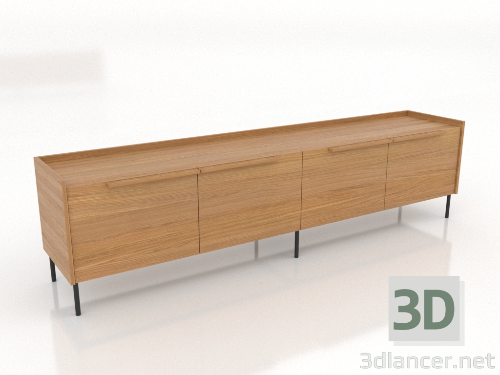 3d модель Тумба ТВ 1 LARGE 2200 мм (натуральный дуб) – превью 3d модель Тумба ТВ 1 LARGE 2200 мм (натуральный дуб) – превью