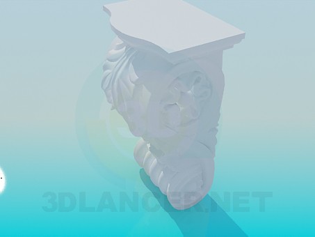 3d model Element of the cornice - preview 3d model Element of the cornice - preview