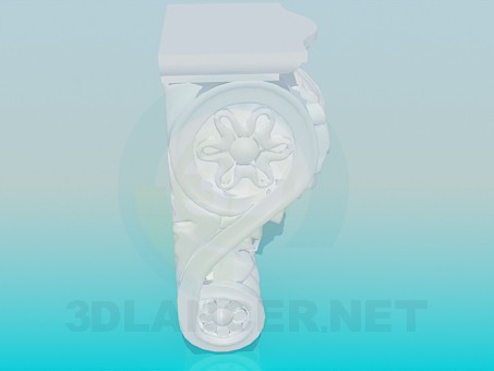 3d model Element of the cornice - preview 3d model Element of the cornice - preview