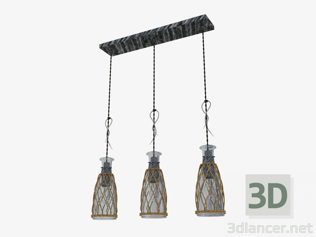 3D Modell Lampe aufgehängt RAPPE (H099-03-B) - Vorschau