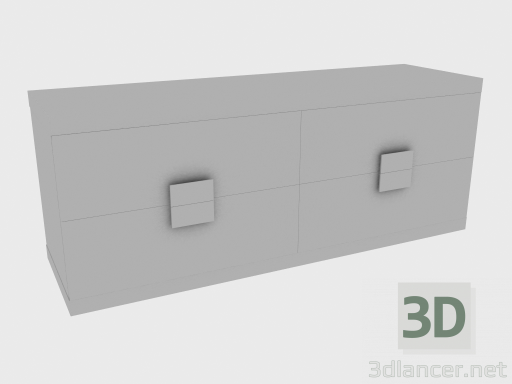 3D Modell Truhe EVELYN Kommode (180X53XH70) - Vorschau