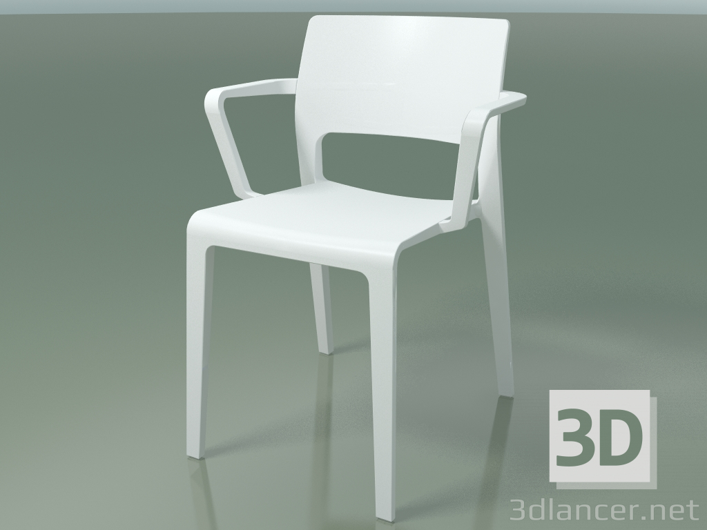 modello 3D Sedia con braccioli 3602 (PT00001) - anteprima