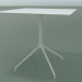 3D Modell Quadratischer Tisch 5742 (H 72,5 - 79 x 79 cm, ausgebreitet, Weiß, V12) - Vorschau