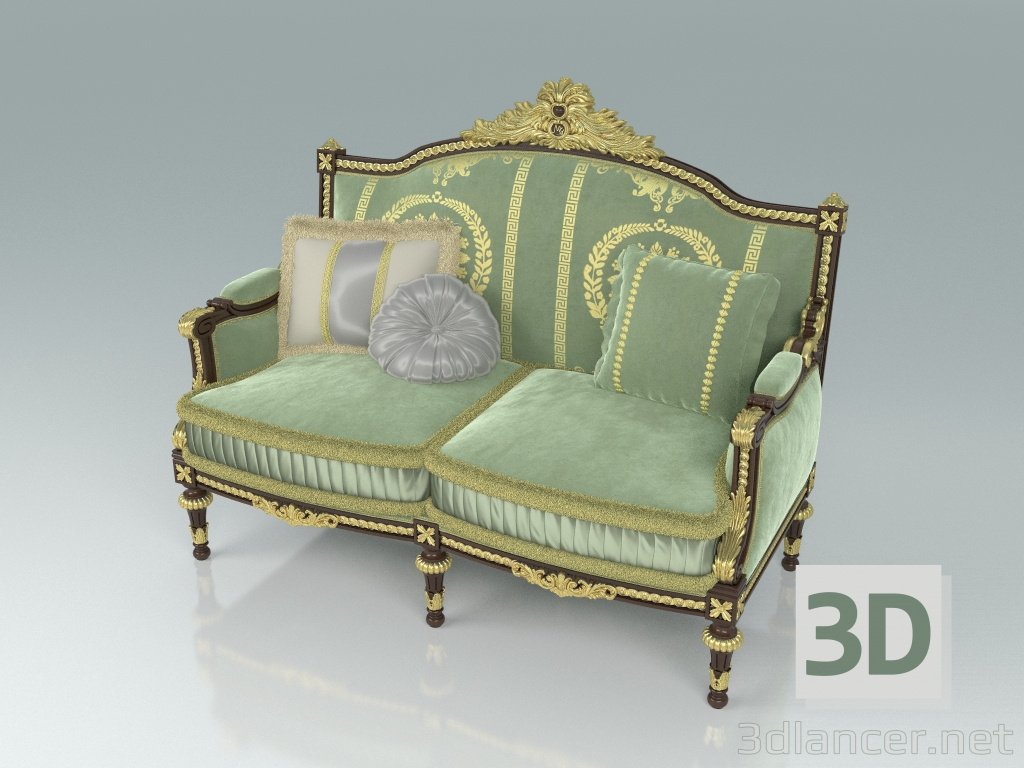 modello 3D Divano 2 posti (art. 14402) - anteprima