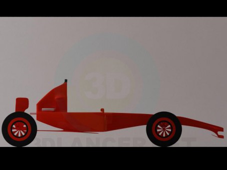 3D Modell Rennwagen - Vorschau