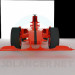 3D Modell Rennwagen - Vorschau
