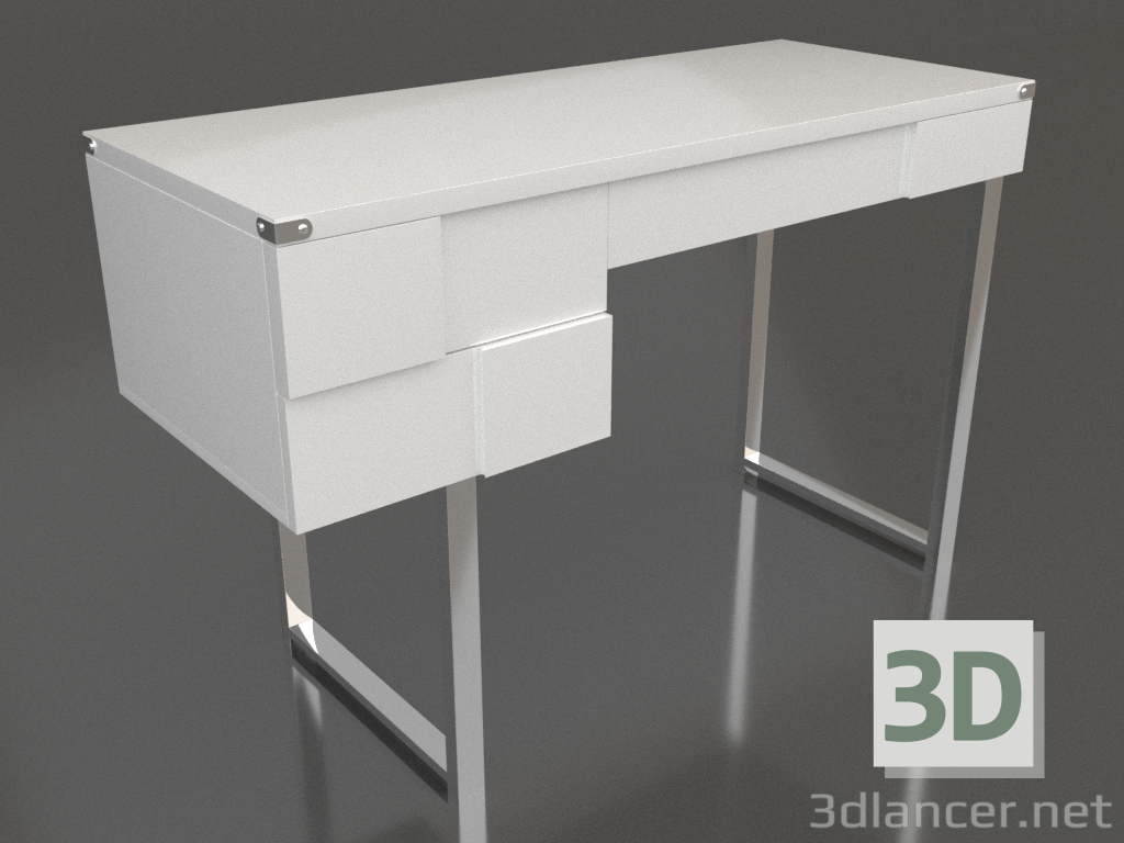 modèle 3D Bureau Brooklyn (blanc) - preview