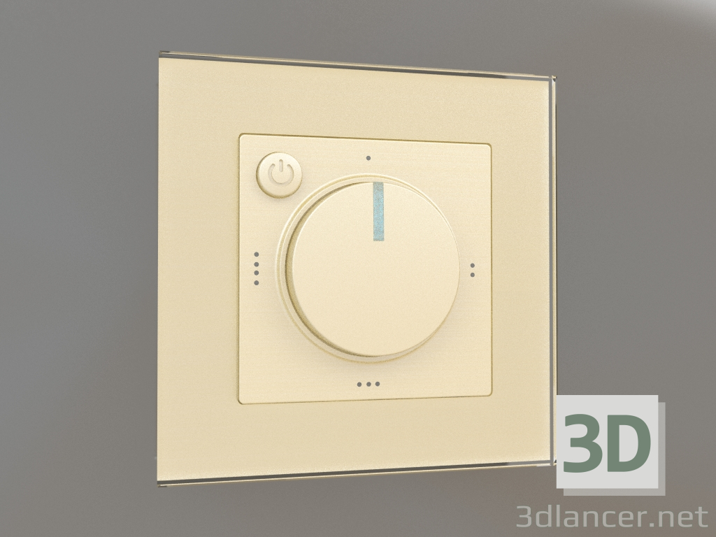 3d model Electromechanical thermostat for underfloor heating (champagne) - preview