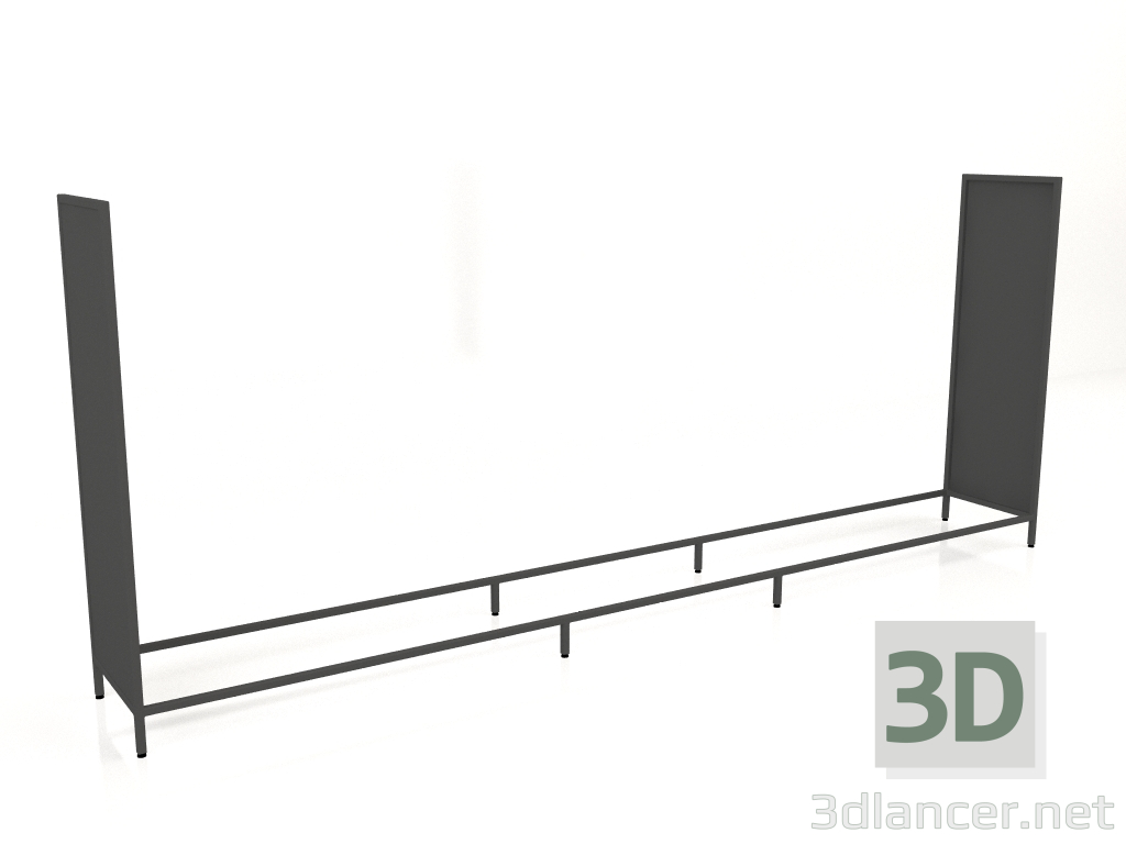 3D Modell Island V1 (hoch) auf 60 Rahmen 8 (schwarz) - Vorschau