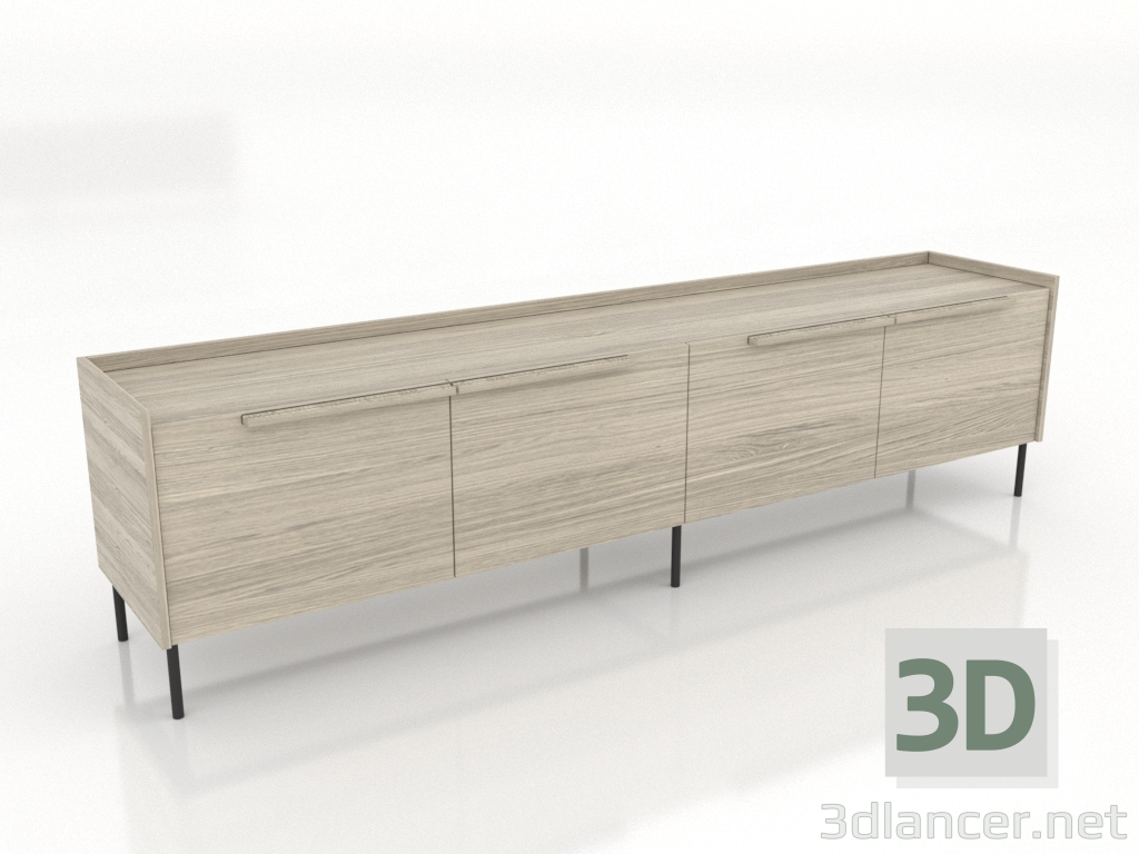 3d model Soporte TV 1 GRANDE 2200 mm (roble aclarado) - vista previa 3d model Soporte TV 1 GRANDE 2200 mm (roble aclarado) - vista previa
