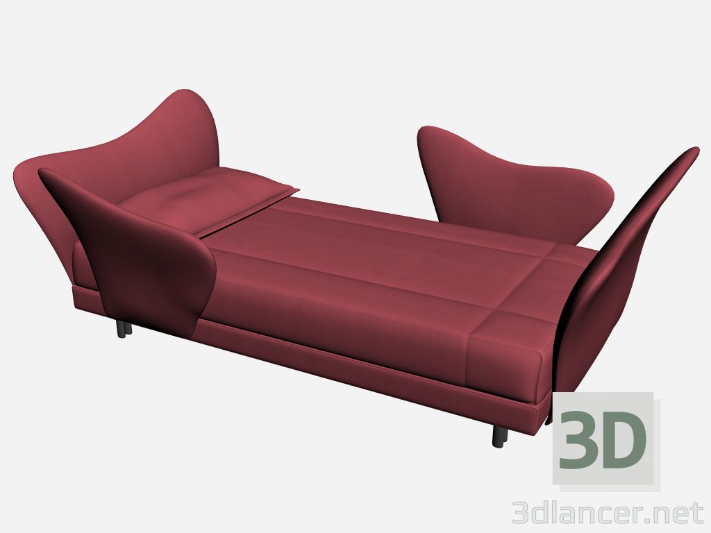 modello 3D Bambino Culla/lettino fiore letto - anteprima