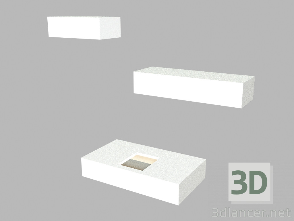3d model Wall-mounted luminaire 7751 - preview