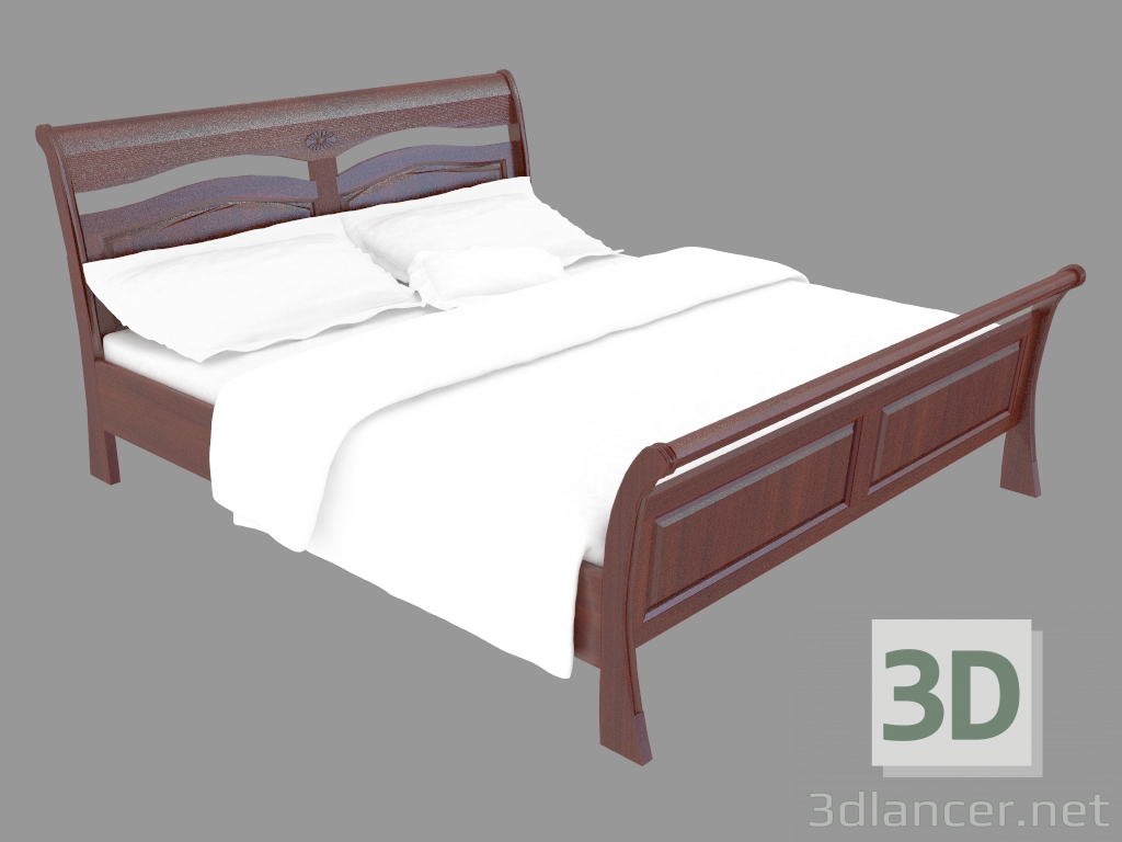 3d model Una cama doble en FS2203 estilo clásico (166x230x107) - vista previa