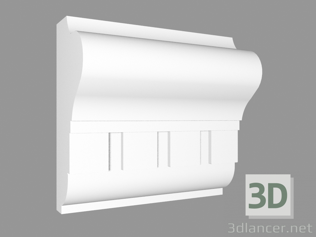 3D Modell Formteil P6020 (6,4 x 2,8 cm) - Vorschau