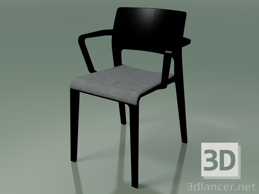 modello 3D Sedia con braccioli e tappezzeria 3606 (PT00006) - anteprima