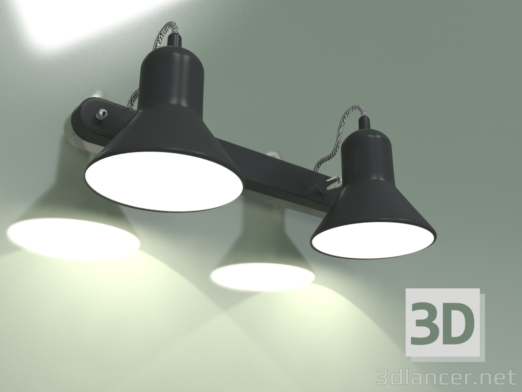 3D modeli Spot Canotier 20083-2 (siyah-krom) - önizleme