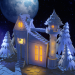 modello 3D di castello notturno comprare - rendering