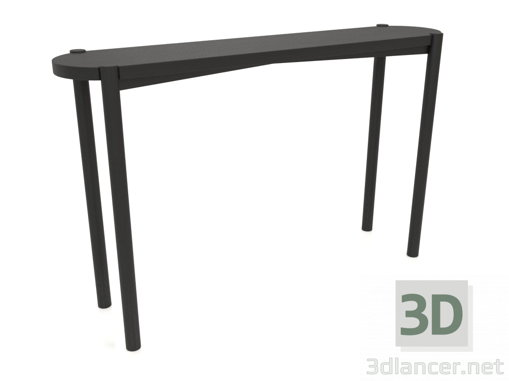 Modelo 3d Mesa de console (extremidade reta) (1200x280x754, madeira preta) - preview