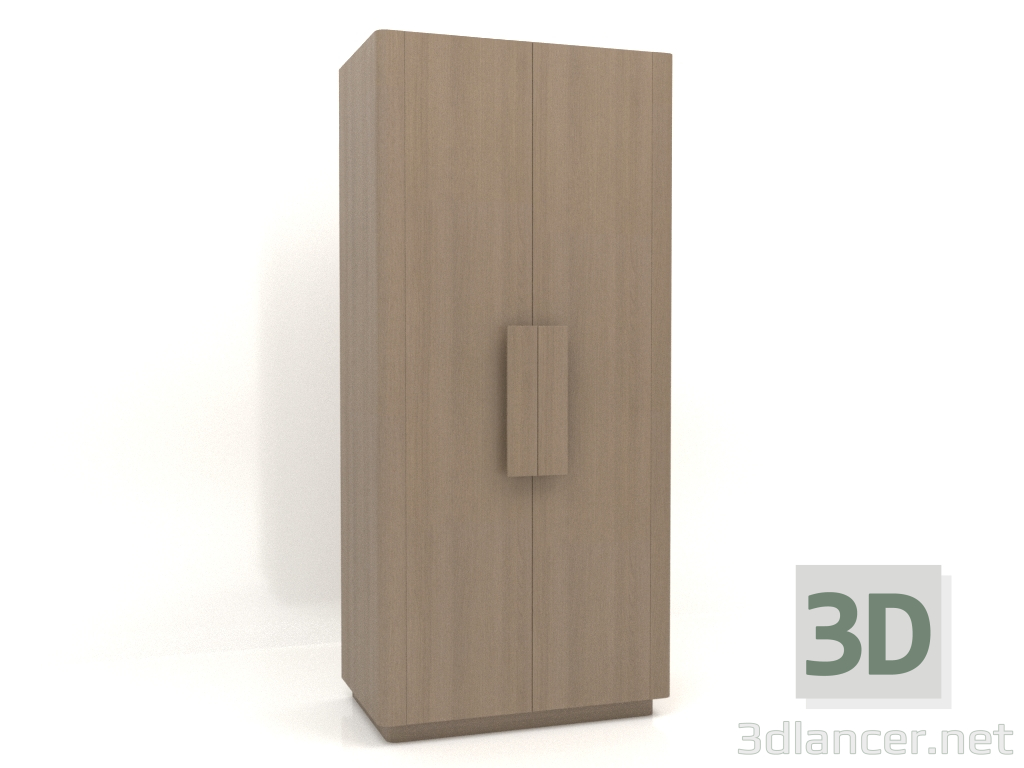 3D Modell Kleiderschrank MW 04 Holz (Option 1, 1000x650x2200, Holzgrau) - Vorschau